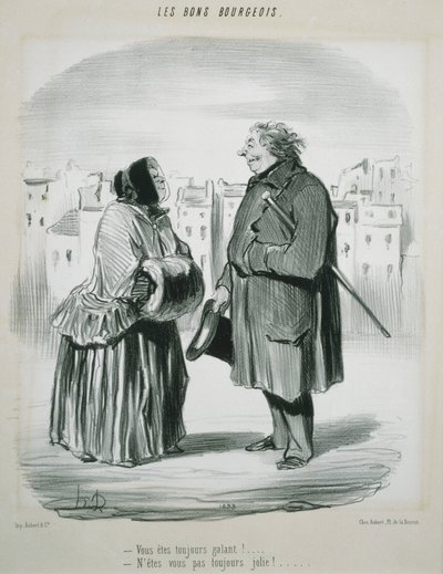 Die guten Bürger - Sie sind immer galant! von Honoré Daumier